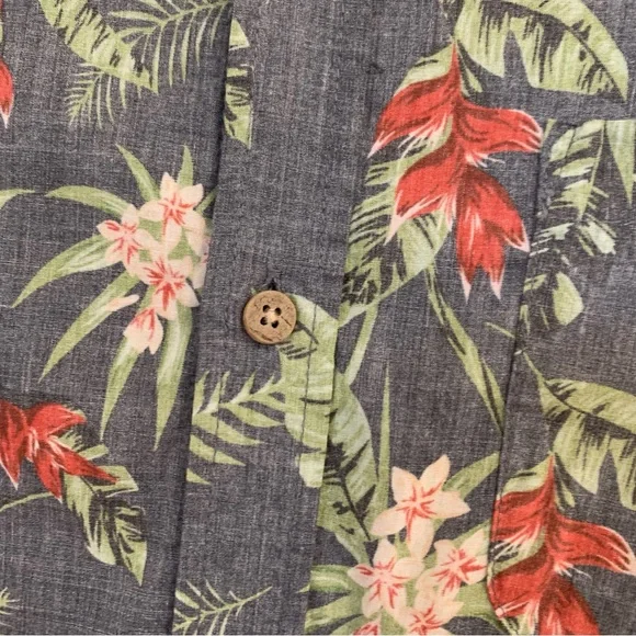 Marine Layer Shirt Mens Large Blue Wailea Hawaiian Pineapple Button Shirt - Picture 3 of 11